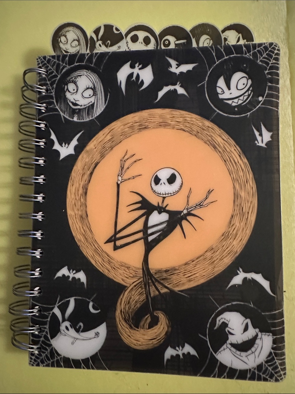 Disney The Nightmare Before Christmas Spiral Notebook - Black & Orange